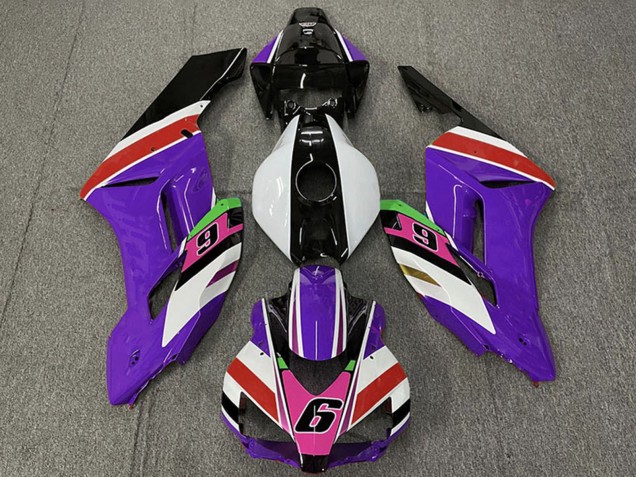 2004-2005 Honda CBR1000RR Motorcycle Fairings - Purple White Red Pink Glossy Black 6 UK