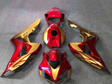 Best 2006-2007 Honda CBR1000RR Motorcycle Fairings - Gold Red UK