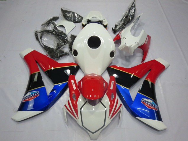 2008-2011 Honda CBR1000RR Motorcycle Fairings - White Red Blue Glossy Black UK