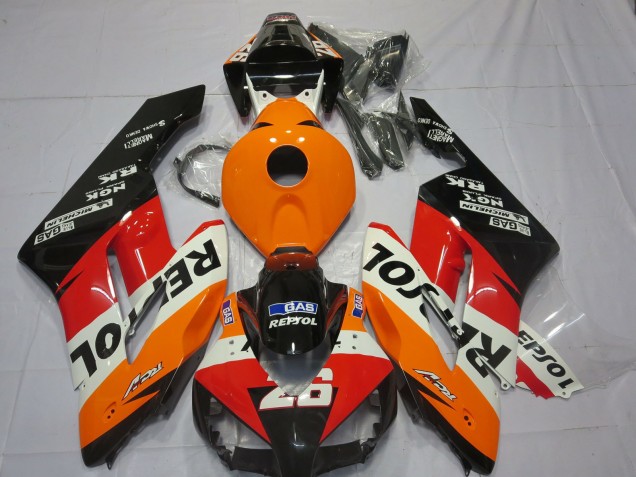 2004-2005 Honda CBR1000RR Motorcycle Fairings - Orange White Red Glossy Black Repsol 26 UK