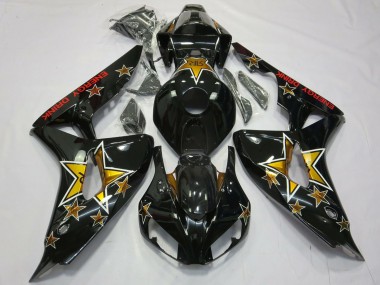 Best 2006-2007 Honda CBR1000RR Motorcycle Fairings - Glossy Black Star Energy Drink UK