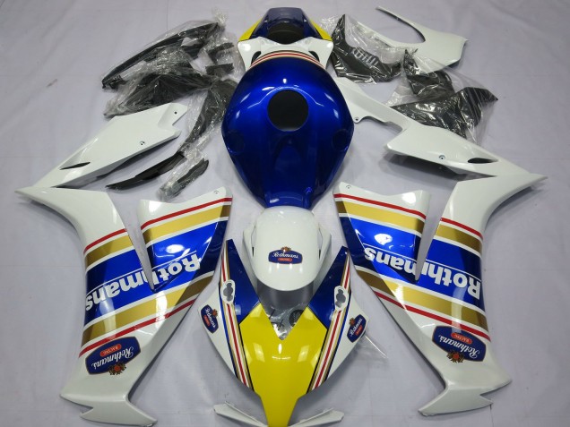 2012-2016 Honda CBR1000RR Motorcycle Fairings - White Blue Gold Rothmans UK