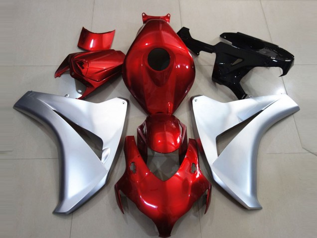 2008-2011 Honda CBR1000RR Motorcycle Fairings - Silver Red UK