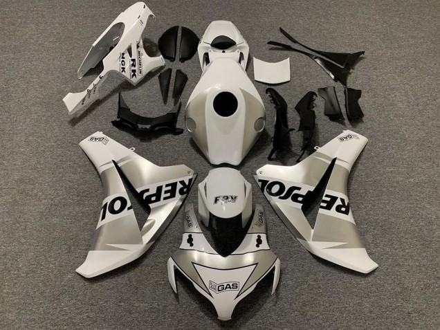 2008-2011 Honda CBR1000RR Motorcycle Fairings - White Silver Black Repsol UK