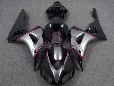 Best 2006-2007 Honda CBR1000RR Motorcycle Fairings - Silver Pink Glossy Black Pinstripe UK