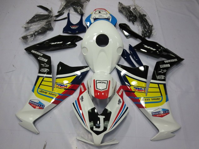 2012-2016 Honda CBR1000RR Motorcycle Fairings - White Yellow Glossy Black UK