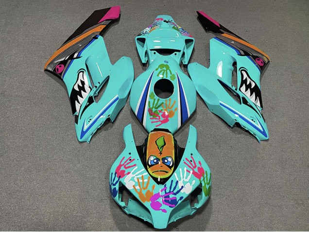 2004-2005 Honda CBR1000RR Motorcycle Fairings - Teal Blue Orange Pink Black Shark UK