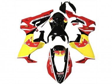 Best 2017-2023 Honda CBR1000RR Motorcycle Fairings - Glossy Black Yellow Red Bull UK