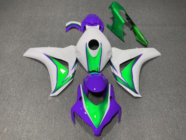 Best 2008-2011 Honda CBR1000RR Motorcycle Fairings - White Green Purple The Joker UK