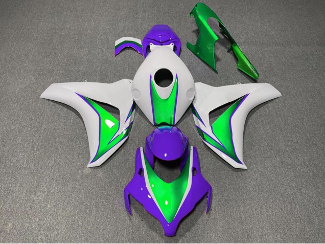 2008-2011 Honda CBR1000RR Motorcycle Fairings - White Green Purple The Joker UK