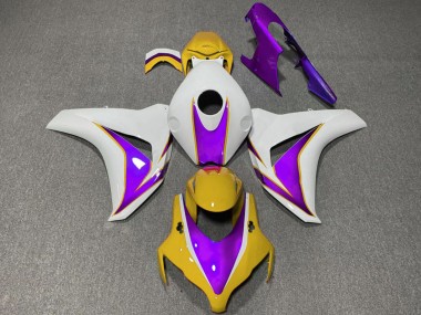 Best 2008-2011 Honda CBR1000RR Motorcycle Fairings - White Yellow Purple UK