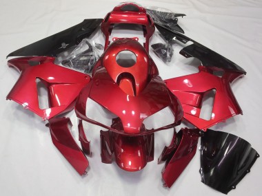 Best 2003-2004 Honda CBR600RR Motorcycle Fairing Kits - Red Glossy Black UK