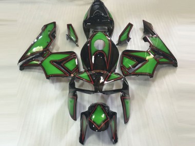Best 2005-2006 Honda CBR600RR Motorcycle Fairings - Green Black Red Outline UK