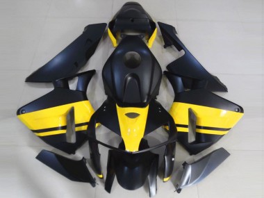 Best 2005-2006 Honda CBR600RR Motorcycle Fairings - Matte Black Glossy Yellow UK