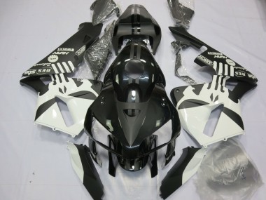 Best 2005-2006 Honda CBR600RR Motorcycle Fairings - White Matte Black Puisher Logo UK