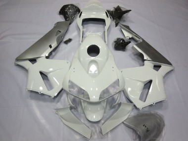 Best 2003-2004 Honda CBR600RR Motorcycle Fairings - Silver White UK
