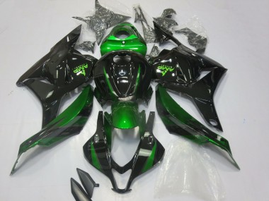 Best 2009-2012 Honda CBR600RR Motorcycle Fairings - Green Glossy Black UK