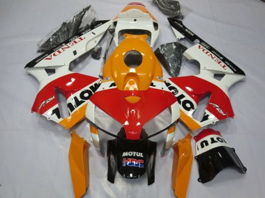Best 2005-2006 Honda CBR600RR Motorcycle Fairings - White Repsol UK