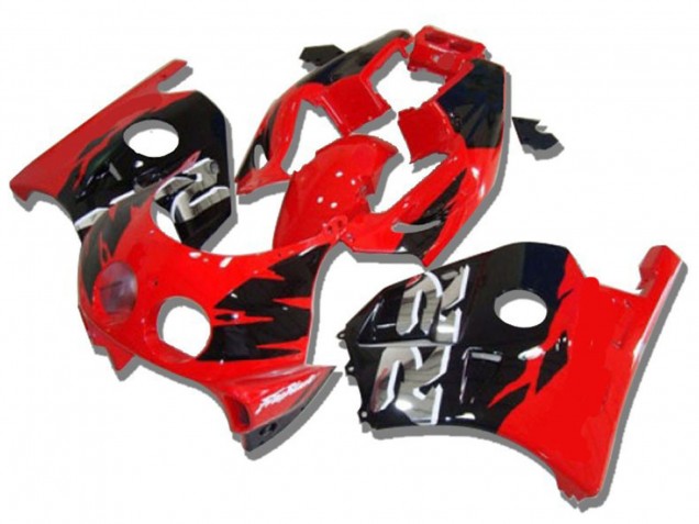 1990-1998 Honda CBR250RR Motorcycle Fairings - Red Glossy Black Silver RR UK