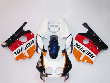 Best 1990-1998 Honda CBR250RR Motorcycle Fairings - Orange White Red Glossy Black Repsol UK