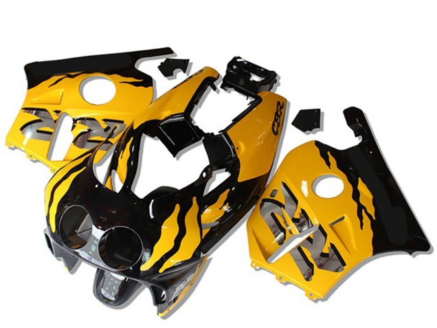 1990-1998 Honda CBR250RR Motorcycle Fairings - Yellow Glossy Black RR UK