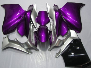 Best 2010-2014 Honda VFR 1200 Motorcycle Fairings - Silver Purple UK