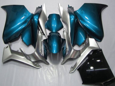 Best 2010-2014 Honda VFR 1200 Motorcycle Fairings - Silver Light Blue UK