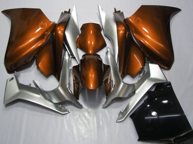 2010-2014 Honda VFR 1200 Motorcycle Fairings - Silver Orange UK