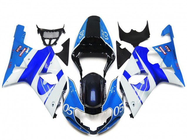 2000-2002 Suzuki GSXR 1000 Motorcycle Fairings - Blue White Black 05 UK