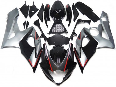 Best 2005-2006 Suzuki GSXR 1000 Motorcycle Fairings - Glossy Black Silver Red UK