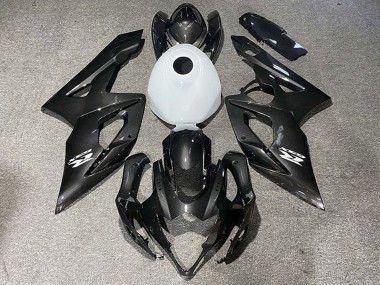 Best 2005-2006 Suzuki GSXR 1000 Motorcycle Fairings - Carbon Fiber Style Glossy White UK