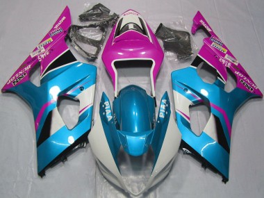 Best 2003-2004 Suzuki GSXR 1000 Motorcycle Fairings - Light Blue White Pink UK