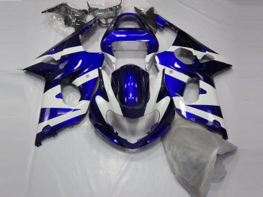 Best 2000-2002 Suzuki GSXR 1000 Motorcycle Fairings - Blue White UK