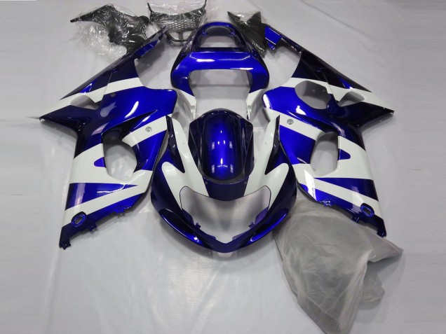 2000-2002 Suzuki GSXR 1000 Motorcycle Fairings - Blue White UK