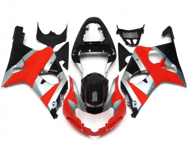 Best 2000-2002 Suzuki GSXR 1000 Motorcycle Fairings - Silver Red Glossy Black OEM Style UK