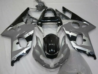 Best 2000-2002 Suzuki GSXR 1000 Motorcycle Fairings - Grey Silver Glossy Black OEM Style UK