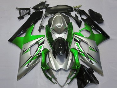 Best 2005-2006 Suzuki GSXR 1000 Motorcycle Fairings - Green Silver Black UK