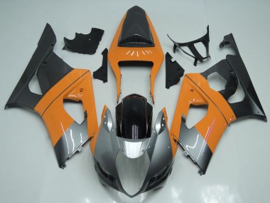 Best 2003-2004 Suzuki GSXR 1000 Motorcycle Fairings - Light Orange Silver Black UK