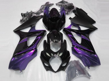 Best 2007-2008 Suzuki GSXR 1000 Motorcycle Fairings - Glossy Black Purple UK