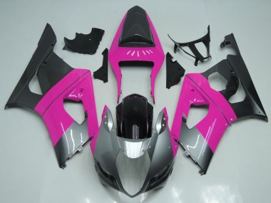 Best 2003-2004 Suzuki GSXR 1000 Motorcycle Fairings - Pink Silver Black UK