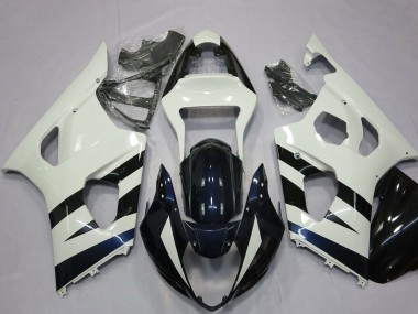 Best 2003-2004 Suzuki GSXR 1000 Motorcycle Fairings - White Glossy Black UK