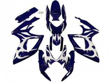 Best 2006-2007 Suzuki GSXR 600 / GSXR 750 Motorcycle Fairings - Dark Blue White Design UK