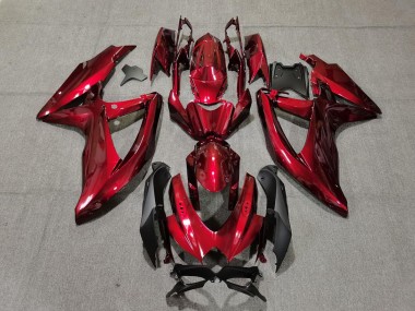 Best 2008-2010 Suzuki GSXR 600 / GSXR 750 Motorcycle Fairings - Candy Red Black UK
