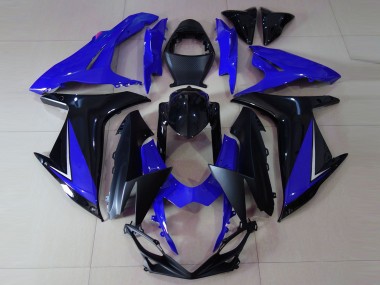 Best 2011-2024 Suzuki GSXR 600 / GSXR 750 Motorcycle Fairings - Blue Glossy Black UK