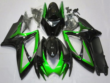 Best 2006-2007 Suzuki GSXR 600 / GSXR 750 Motorcycle Fairing - Green Glossy Black Matte Black UK