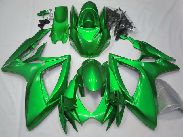 2006-2007 Suzuki GSXR 600 / GSXR 750 Motorcycle Fairings - Glossy Green Plain UK