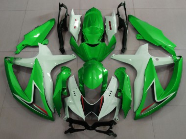 Best 2008-2010 Suzuki GSXR 600 / GSXR 750 Motorcycle Fairings - White Green Black Red UK