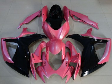 Best 2006-2007 Suzuki GSXR 600 / GSXR 750 Motorcycle Fairings - Pink Glossy Black UK