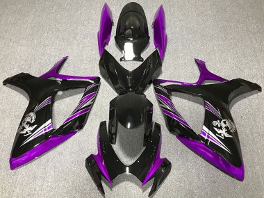Best 2006-2007 Suzuki GSXR 600 / GSXR 750 Motorcycle Fairing - Purple Glossy Black UK