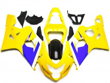 Best 2004-2005 Suzuki GSXR 600 / GSXR 750 Motorcycle Fairings - Yellow Blue White Glossy Black UK